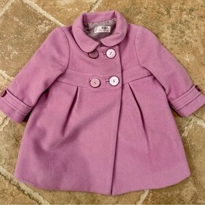 Zara Kids Lavender Pea Coat Size 12-18 months